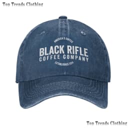 Black Coffee Rifles Hat Baseball Cap Vintage Washed Dyed Dad Hat Adjustable Hat