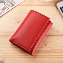 Men's 3-Fold PU Leather Wallet - Short Vertical Card Holder with Coin Pouch, Compact Money Organizer
