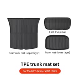 YZ For Tesla Floor Mat Model Y 2021-2026 Model 3 Highland Car Trunk Mat Luggage Mat TPE Waterproof Anti-Slip Set Floor Liner Mat