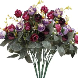 7 Forks 21 Heads Artificial Flower Silk Rose High Quality Christmas Wreath Wedding Bouquet Home Arrangement Vase Bridal Bouquets