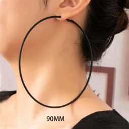 BLIJERY Trendy Oversized Hoop Earrings Big Smooth Circle Earrings Basketball Brincos Punk Style Loop Earrings for Women Jewelry