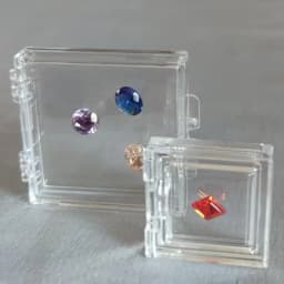 Transparent Loose Diamond Jewelry Storage Box Gemstone Gift Packaging Box Floating Gems Organizer Stone Zircon Display Showcase