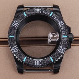 PVD Black NH35 40mm Men's Watch Case Sapphire For SUB Seiko NH35 NH36 NH38 NH34 Miyota 8215 ETA 2824 Movement Yacht-Master 20ATM
