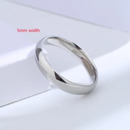 Buyee 925 Sterling Silver Couples Ring Finger Classic Simple Ring Finger for Women Men Engraved Name & Date Fine Jewelry Circle