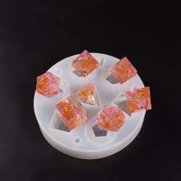 7 Shapes Dices Fillet Square Triangle Dices Mold Dices Digital Game Silicone Mould Crystal Epoxy Resin Mold Kit Art