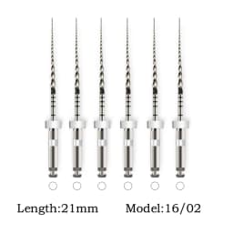 25/21mm Dentl Files SC Forward Rotation NiTi File Systemfor Endodontic Treatment Dentistry Materials 6Pcs/Box SOCO PLUS