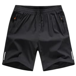 Mens Summer Quick Dry Athletic Work Shorts Casual Hiking Pants Shorts with Zipper Pockets Loose Fit Plus Size Outdoor Trousers