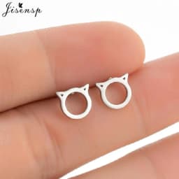 Cartoon Animal Earings Multiple Stainless Steel Cat Stud Earring for Women Girls Small Dog Paw Ear Studs Funny Jewelry Oorbellen