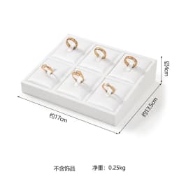 Luxurious Exhibitor Set Jewelry Display Stand White Leather Necklace Pendant Organizer Jewelry Window Counter Display Showcase