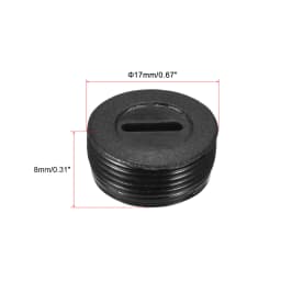 6/10/20Pcs Black Plastic Screw Carbon Brush Holder Caps Case Dia 10mm/12mm/13mm/14mm/15mm/16mm/18mm/20mm/22mm Brush Cover