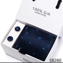 Classic Style 65 Colors Sales Silk Tie Handkerchief Cufflink Set Men Necktie Box Solid Color Sky Blue Fit Wedding Office Cravat