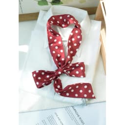 2025 New Spring Polka Dot Long Scarf Preppy Chic Polyester Red Butterfly Narrow Ribbon Bowknot Bag Accessories 180cm Cravat Gift