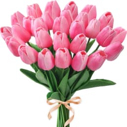 Artificial Flower Realistic Touch Tulip Scrapbooking Home Room Decoration Wedding Garden Archway Garland Festival Bouquet DIY