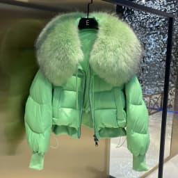 2026 Winter Real Fox Fur Collar White Duck Down Padded Down Jacket Regular Fashion Warm Big Fur Collar Women's Coat