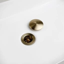 Brushed Gold Basin Sink Drain Corrosion Resistant Easy To Clean Pop Up Drainer Button Round Hole Bathroom Hotel