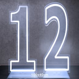 Extra-Large LED Neon Numbers Sign 76cm/100cm Stand up & Wall Mounted for Birthday Wedding Celebration Party Decor