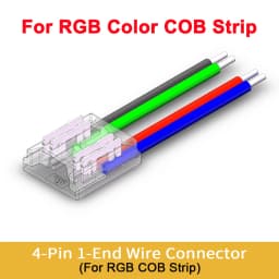 5pcs Flexible COB Strip Fast Connector 8mm 10mm Width COB Strip LED Tape FOB Solderless Joint Wire Right Angel Connectors