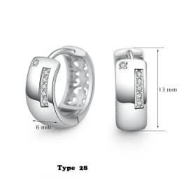 Geometric Tiny Hoop Earrings For Women Micro Crystal Zircon Star Flower Heart Huggie Small Classic Earring Piercing Jewelry Gift