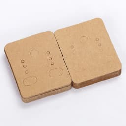 50pcs 3.8x4.8cm Earring Display Card Holder Blank White Black Kraft Paper Tags for DIY Ear Studs Long Drop Jewelry Display Card