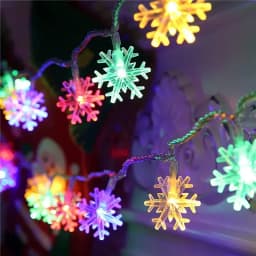 Snowflake Lights String LED Festoon Light Battery Christmas Tree Light Aesthetic Room Decoration Wedding Party New Year's Decor