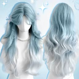 OLACARE Long Body Wave Black Brown Purple Cosplay Wigs Heat Resistant Synthetic Wigs Middle Part Natural Lolita LM Wigs Women