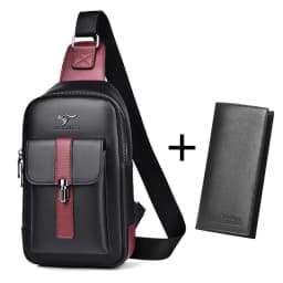 Running Waterproof Training Travel Messenger Pack Chest Bag Men's Leather Shoulder Bag Sports Multi-function Cross Body Handbag