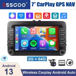 ESSGOO 7in Android 14 Auto CarPlay Car Stereo Radio GPS Navi WIFI RDS FM ASP BT for VW Golf 5 6 Passat B6 B7 Polo Touran Tiguan