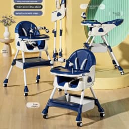 Babyfond Children's Dining Chair Multifunctional Variable Rocking Horse Baby Seat Foldable Recumbable Infant Dining Table