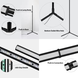 145/180CM RGBIC LED Floor Lamp WIFI Smart APP Remote Control Modern Corner Floor Light Standing Ambient Lamp Decor Nightlight