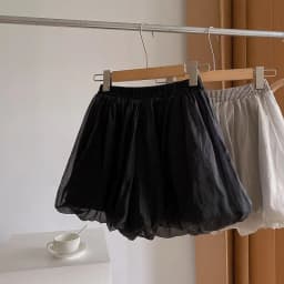 2026 Summer High Waist A Line Wide Leg Puffed Shorts Skirt Chiffon Casual Loose Fit Flowy Boho Style