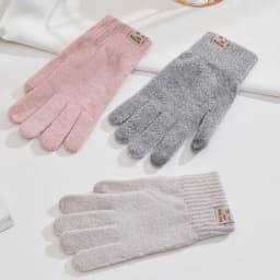 Autumn And Winter Men's Women's Touch Screen Cold-proof Warm Finger Gloves Korean Version All-match Cycling Knitted Wool Gloves
