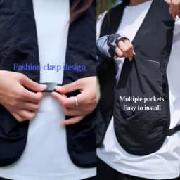 The Super Light Men's and Women's Vest Pocket, Street Style Chest Fishing Hiking Photography Vest Garment Bag That Outdoor Trave