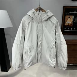 2026 Winter Thickened Hooded Jackets Men's Solid Color Down Cotton Coats Male Trend Loose Casual Cotton-padded Parkas C963