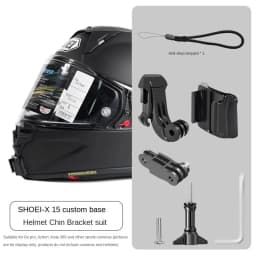 Premium Customized Motorcycle Helmet Aluminium Chin Action Camera Mounts for GoPro accessories for Shoei x14/z7/z8/air2/glamster