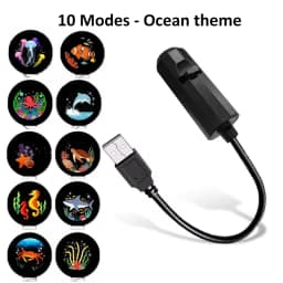 USB Christmas Projector Lights Bedroom Atmosphere Projection Decor 360° Rotating Night Light Creative Gift Holiday Ceiling Decor