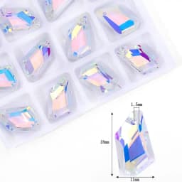 AB Color Crystal Pendant Beads Charms Multi -shape Glass Beads Jewelry Gems Stones for Jewelry Making Supplies DIY Earrings