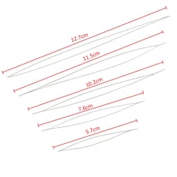 5pcs/lot Spring Steel Beading Needles 5 Sizes Easy Jewelry Making Tools Big Eye Curved Beading Pins for Beads and Pearls