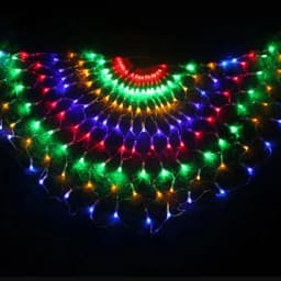 EU/US Plug 3.2*0.6M 420LED 3 Peacock String Lights Outdoor Mesh Net Led Fairy Lights Christma Wedding New Year Decor Garland Lam