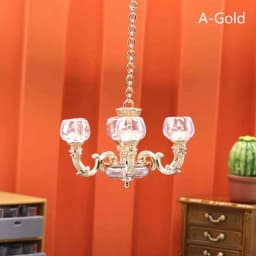 1Pc 1/6 1/12 Miniature Dollhouse Ceiling Lamp Hanging Lamp Mini LED Lighting Model Home Decoration Doll Furniture Toy