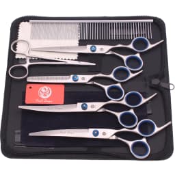 Dog Grooming Scissors Purple Dragon 6" 7" Stainless Pet Beauty Scissors Cutting Scissors Thinning Shears Curved Scissors Z3001