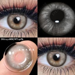 AMARA Natural Colored Contacts Lenses Brown 2pcs Contacts Beautful Pupils Color Contacts Yearly Makeup Cosmetic Contact Lens