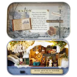 Box Theater Mini Doll House Desk Decorations Miniature DIY Dollhouse Kits Furniture Case Toys For Xmas Birthday Gifts