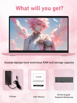 Pink 15.6" Fhd Ips Laptop with Intel N150, 32Gb Ddr4 Ram, 1Tb Ssd, Windows 11 Pro, 1920X1080, Dual Band Wifi, Bluetooth 5.0 - Notebook, Portable Computer for Work and School