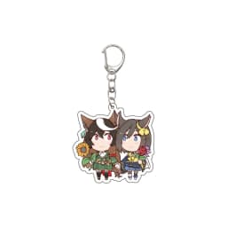 55MM Anime Pretty Derby Keychain Oguri Cap Special Week Silence Suzuka Tokai Teio Key Chain Acrylic Model Plate Christmas Gifts