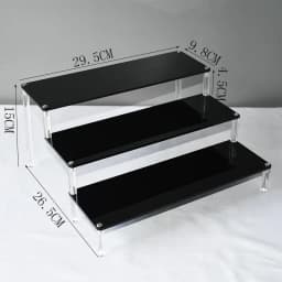 Black Acrylic Shelf Display Stand Perfume Cupcake Stand Figures Toys Desserts Holder Collection Cosmetic Shelves Organizers