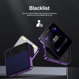 SERVO Rotatable Screen Mini Mobile Phone 2G GSM Dual SIM Speed Dial Magic Voice FM Radio MP4 Side Slider Square Button Cellphone