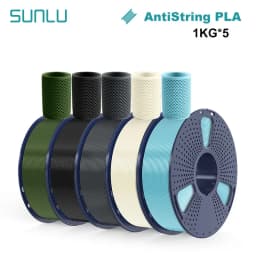 SUNLU 5KG PLA Plus/Clear/AntiString Filament 1.75mm 1kg Spool (2.2lbs) Neatly Wound Filament Fit Most FDM Printer