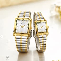 CHENXI 106 New 1pc Fashion Couple Exquisite Rectangle Watch Quartz Top Brand Stainless Steel Male and Female Couple Watch Gift