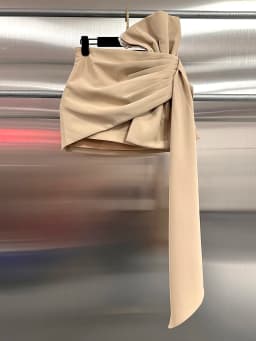 CHICEVER Solid Sexy Spliced Bowknot Mini Skirt For Women High Waist Pathwork Asymmetrical Hem Bodycon Skirts Female Clothing New