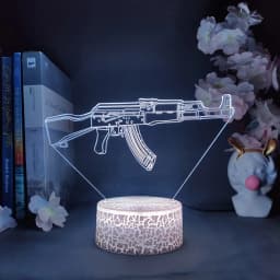 Color Changing ak 47 Model RGB Lights LED Gamer Decoration Table Lamp CS Gaming Room Decor Cool Birthday Gift For Boys